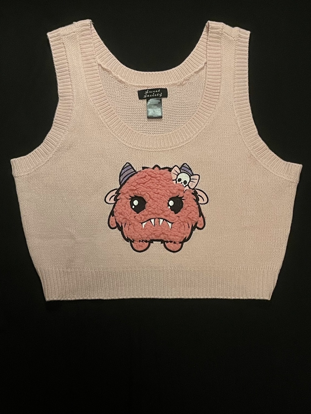 fuzzy monster knit tank